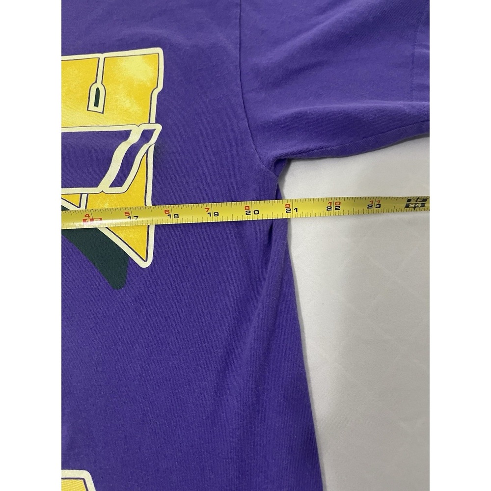 Vintage Utah Jazz Shirt Mens Large Purple NBA Basketball Sport 90s Spellout - Picture 6 of 6